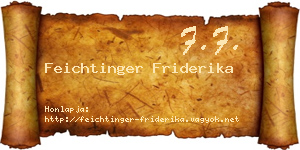 Feichtinger Friderika névjegykártya